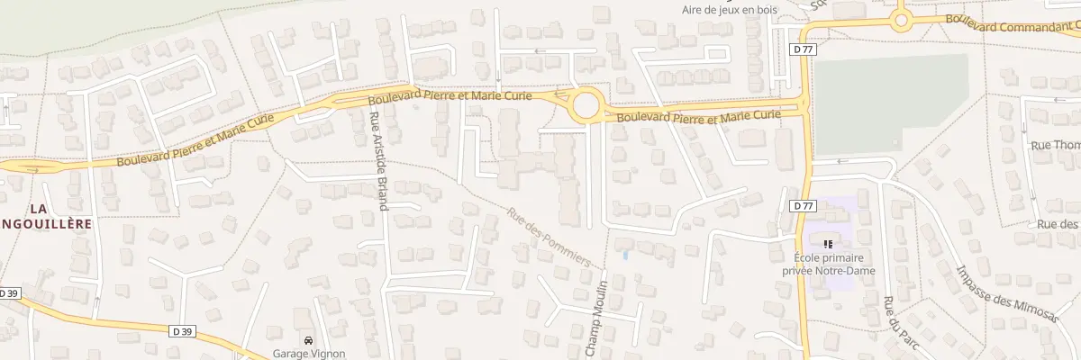 Plan du 1 Bd Pierre et Marie Curie à Laillé
