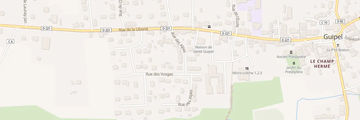 Plan du 10 Rue des Alpes à Guipel