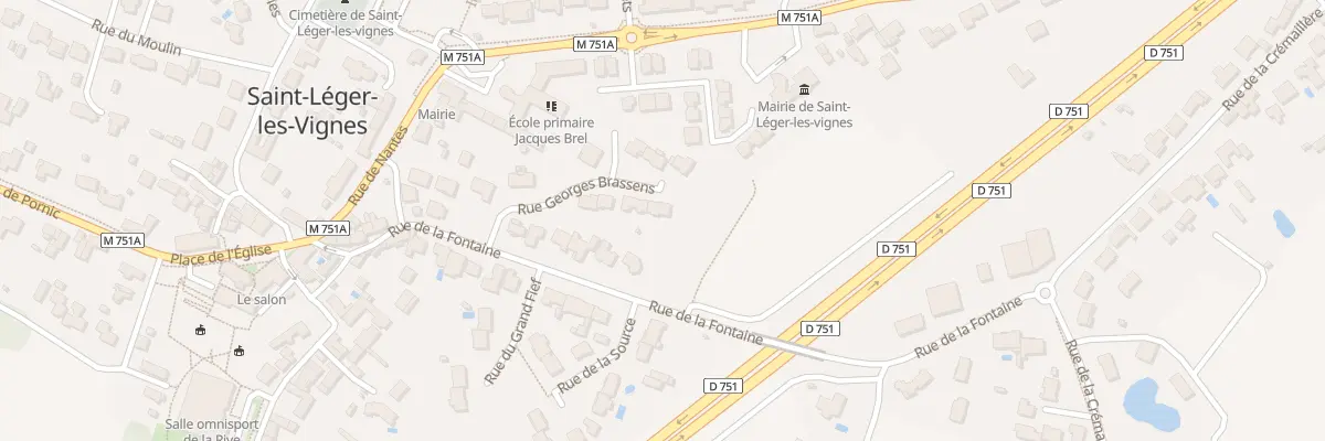 Plan du 12 Rue Georges Brassens à Saint-Léger-les-Vignes