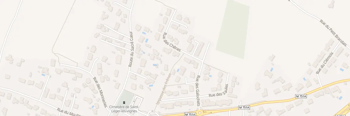 Plan du 5 Rue des Chênes à Saint-Léger-les-Vignes