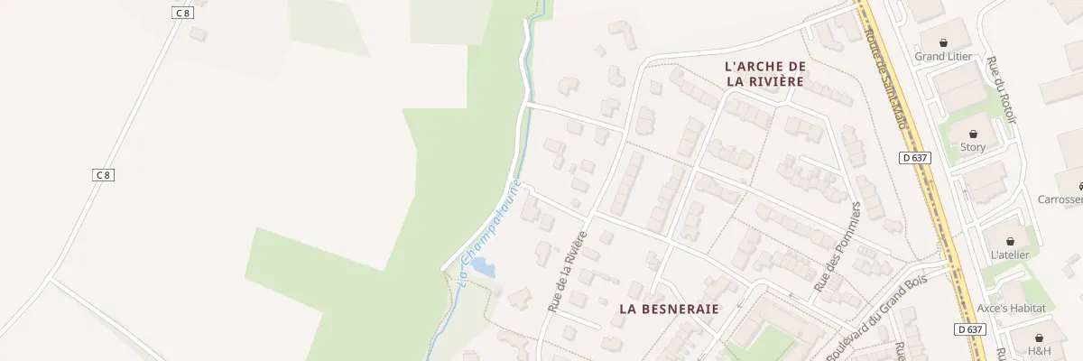 Plan du 53B Rue de la Rivière à La Chapelle-des-Fougeretz