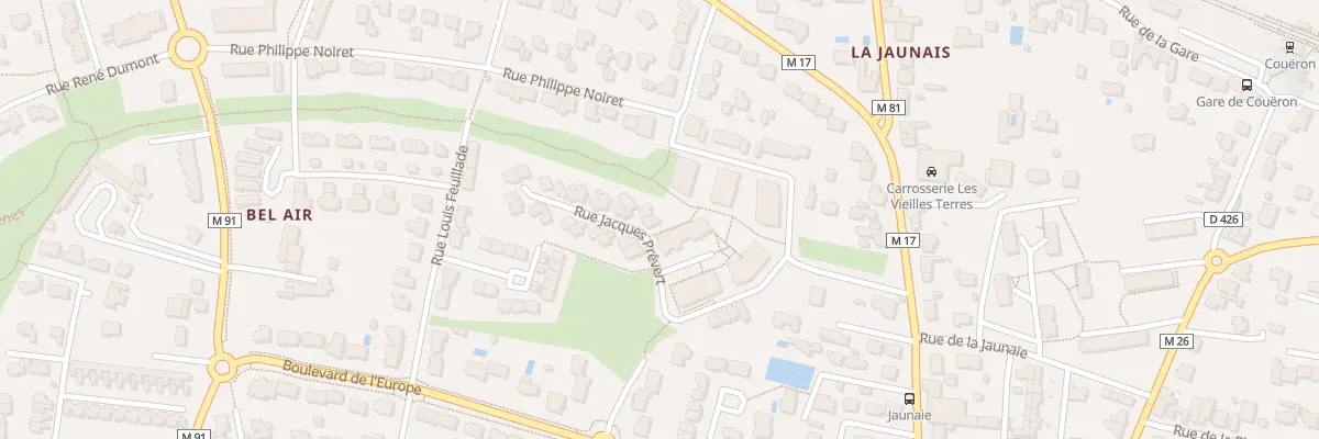 Plan du 10 Rue Jacques Prévert à Couëron
