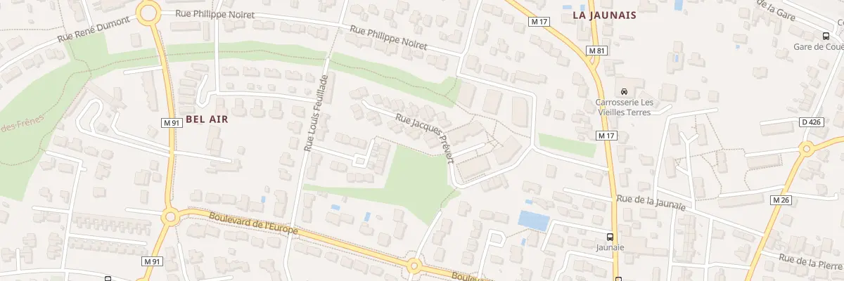 Plan du 11 Rue Jacques Prévert à Couëron