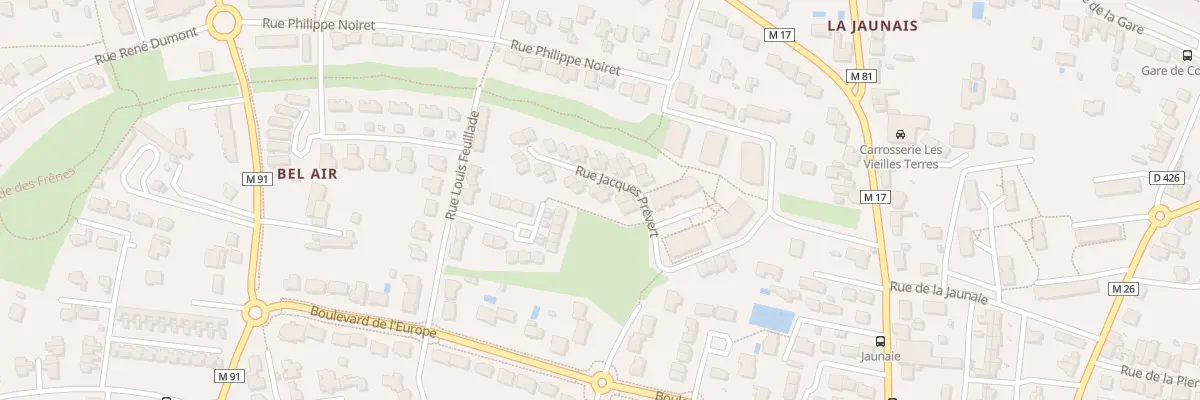 Plan du 13 Rue Jacques Prévert à Couëron