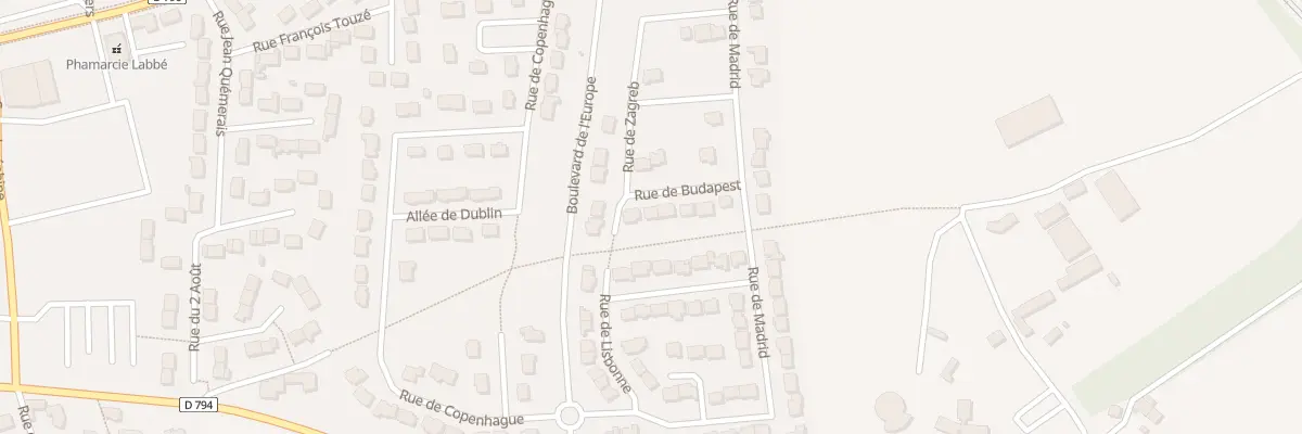 Plan du 9 Rue de Budapest à Combourg