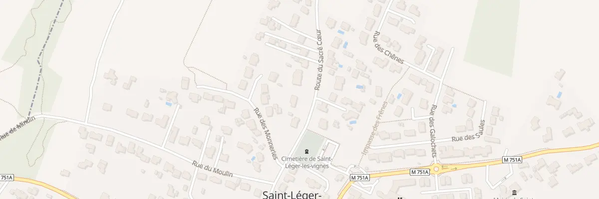 Plan du 9 Rte du Sacré Coeur à Saint-Léger-les-Vignes