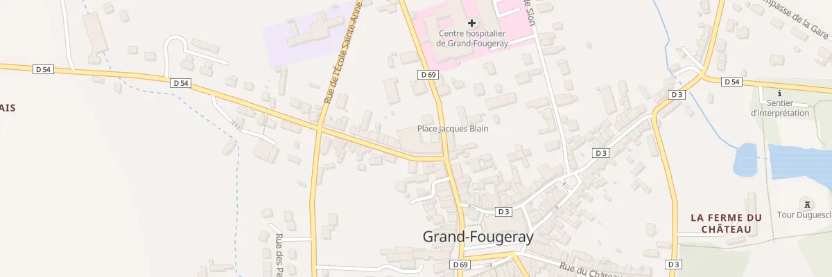 Plan du 1 Rue de la Duchesse Anne à Grand-Fougeray