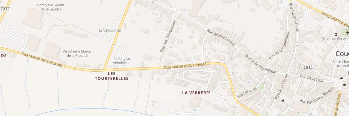 Plan de la Rue Marcel de la Provoté à Couëron