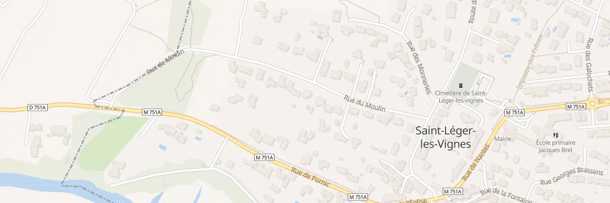 Plan du 15 Rue du Moulin à Saint-Léger-les-Vignes