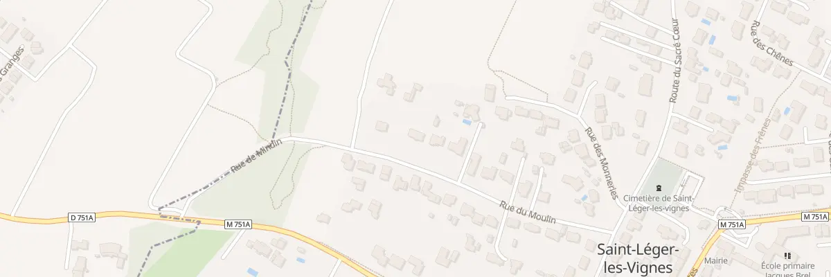 Plan du 16 Rue du Moulin à Saint-Léger-les-Vignes