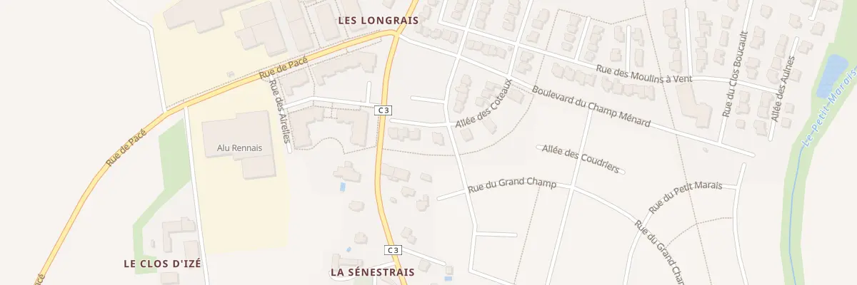 Plan du 3 All des Néfliers à La Chapelle-des-Fougeretz