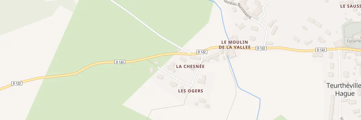 Plan du 13 La Chesnée à Teurthéville-Hague