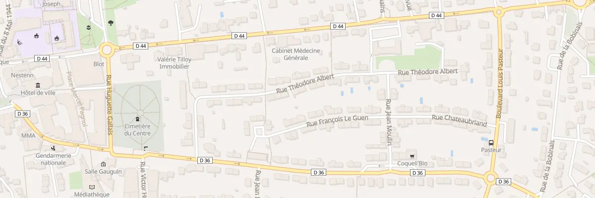 Plan du 26 Rue Théodore Albert à Bruz