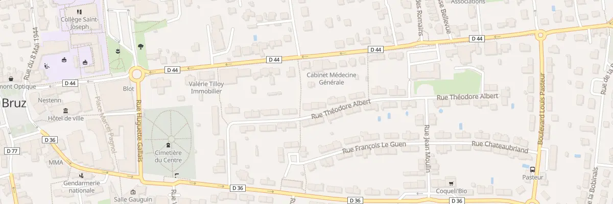 Plan du 27 Rue Théodore Albert à Bruz