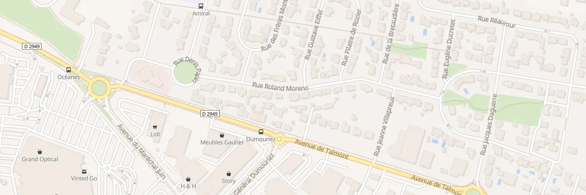 Plan du 16 Rue Roland Moreno aux Sables-d’Olonne