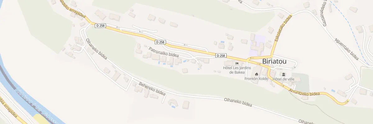 Plan du 1 Placaldia à Biriatou