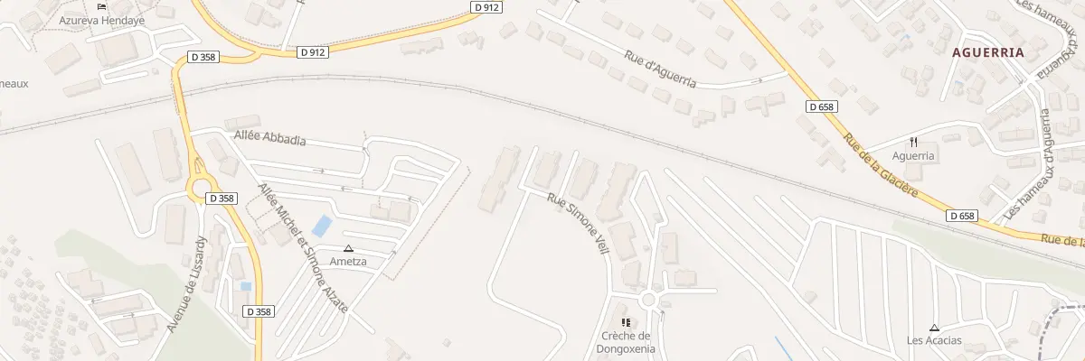 Plan du 12 Rue Simone Veil à Hendaye