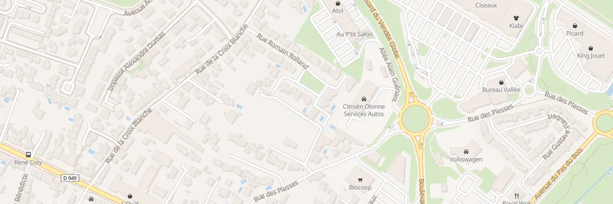 Plan du 22 Rue Romain Rolland aux Sables-d’Olonne