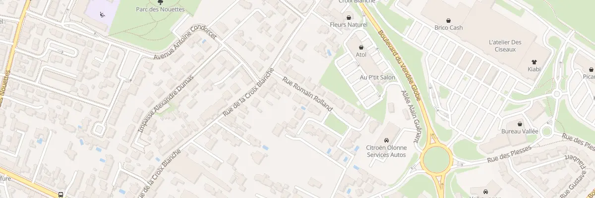 Plan du 8 Rue Romain Rolland aux Sables-d’Olonne