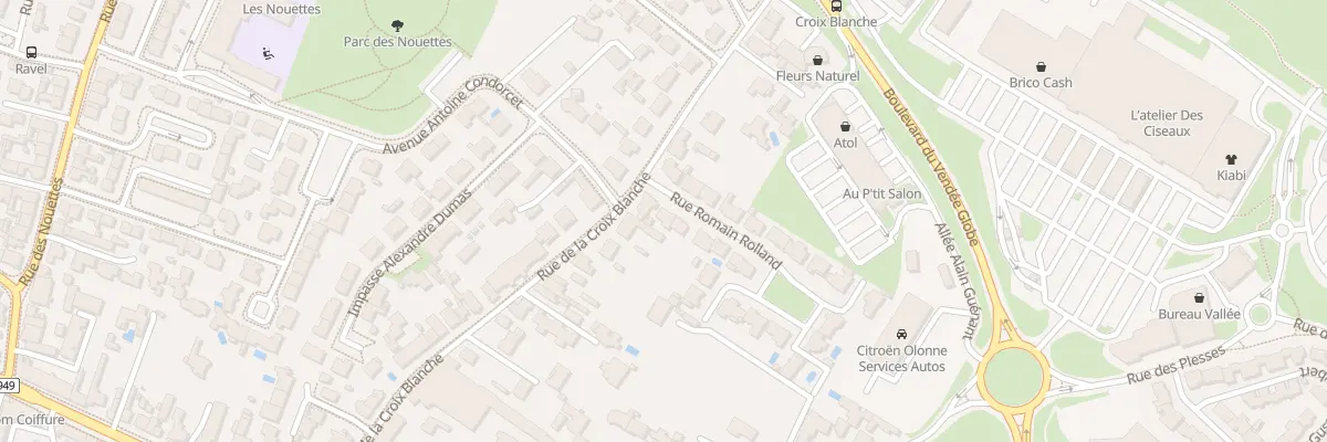 Plan du 4 Rue Romain Rolland aux Sables-d’Olonne