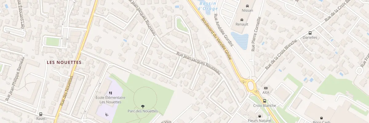 Plan du 16 Rue Jean-Jacques Rousseau aux Sables-d’Olonne