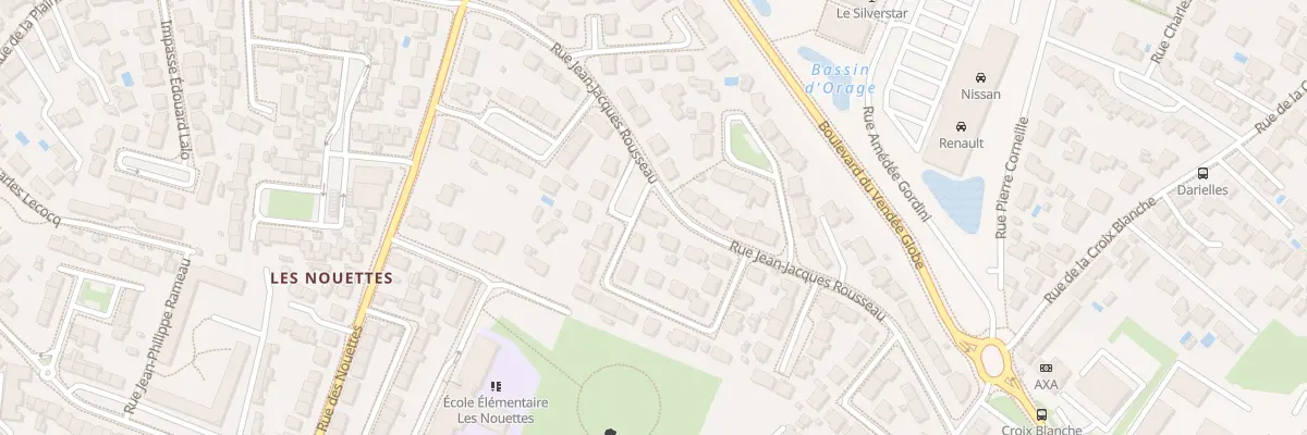 Plan du 8 Rue Jean-Jacques Rousseau aux Sables-d’Olonne