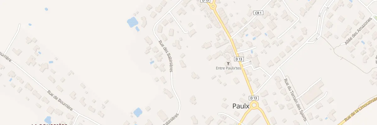 Plan du 16 Rue des Babinières à Paulx