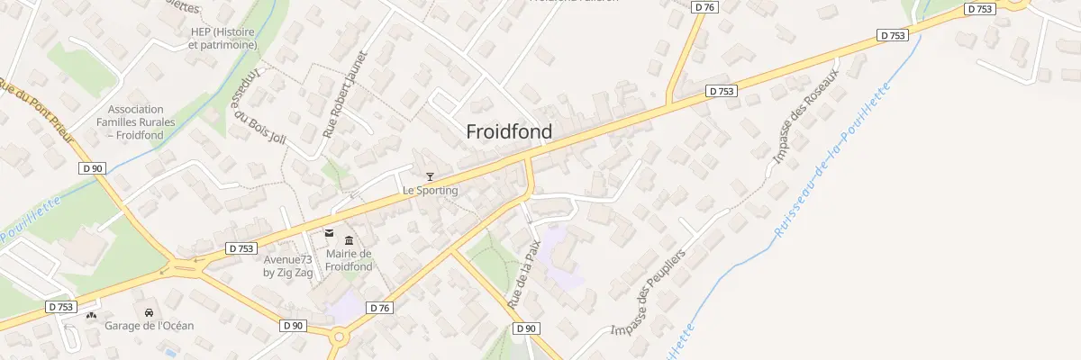 Plan du 1 Pl de l’Église à Froidfond