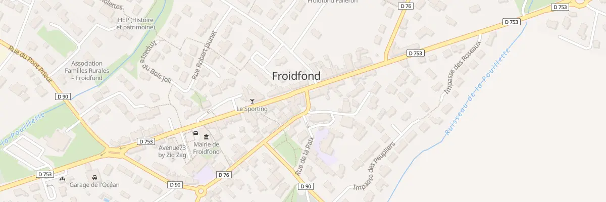 Plan du 2 Rue des écoles à Froidfond