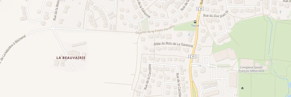 Plan du 13 All du Bois de la Garenne à La Mézière