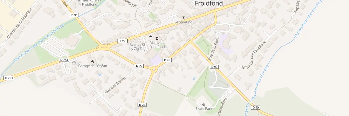 Plan du 7 Rue des écoles à Froidfond