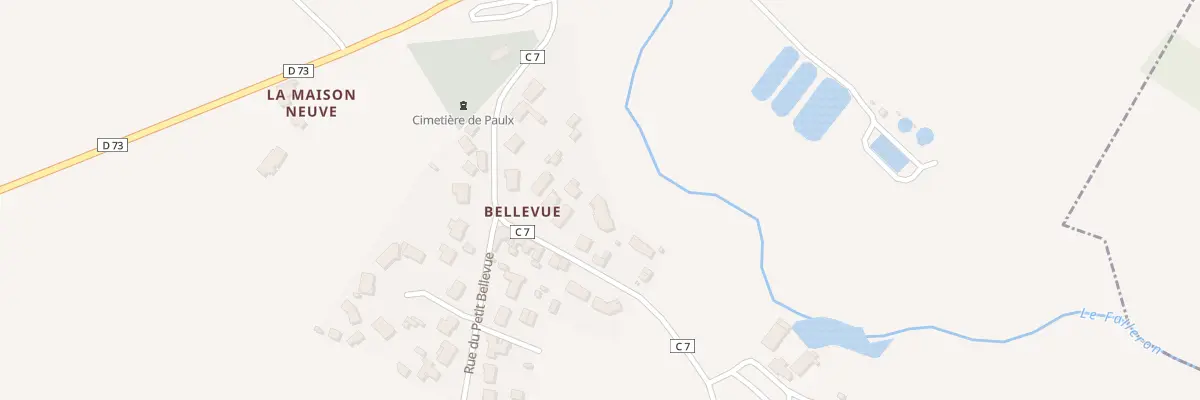 Plan du 11B Bellevue à Paulx