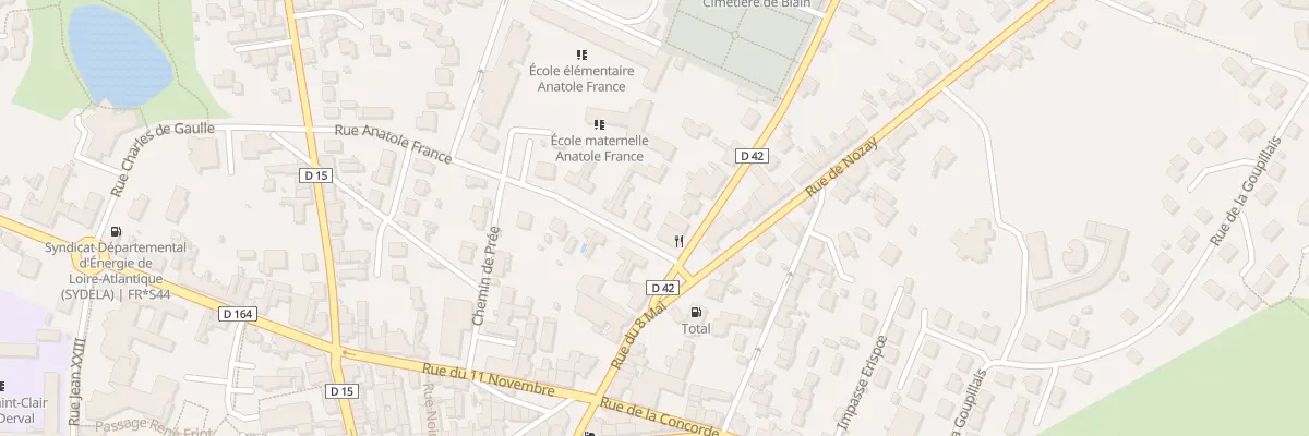 Plan du 1 Rue Anatole France à Blain