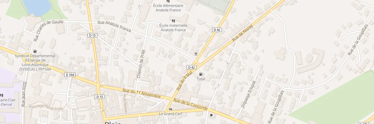 Plan du 2 Rue Anatole France à Blain