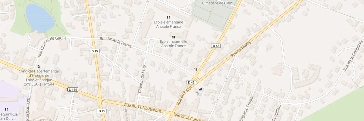 Plan du 3 Rue Anatole France à Blain
