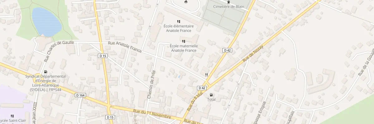 Plan du 5 Rue Anatole France à Blain
