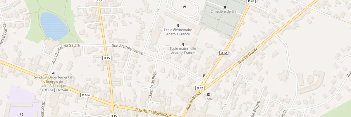 Plan du 9 Rue Anatole France à Blain