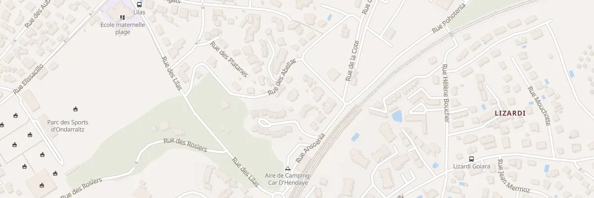 Plan du 9008 Rue de la côte à Hendaye