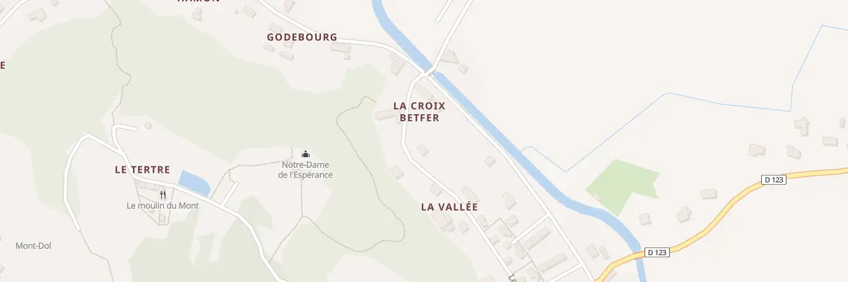 Plan du 9000 La Croix Betfer à Mont-Dol