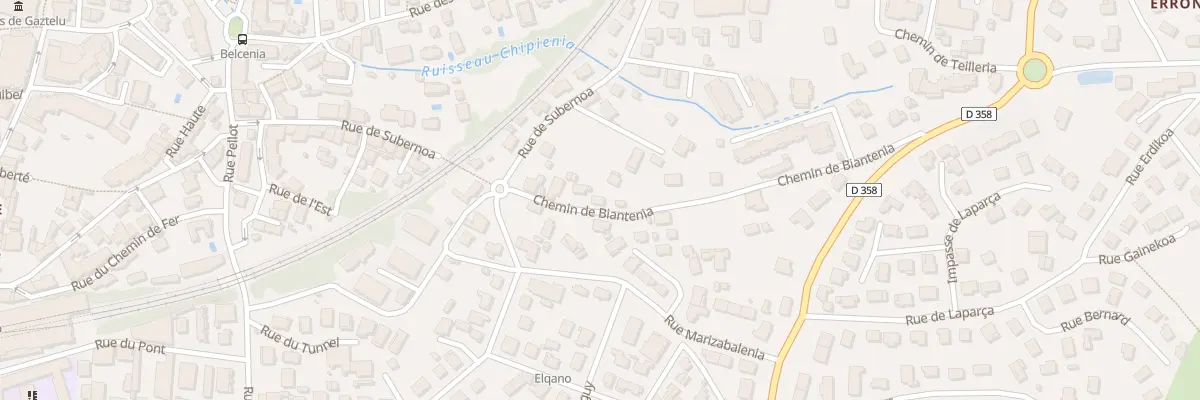 Plan du 9007 Che de Biantenia à Hendaye