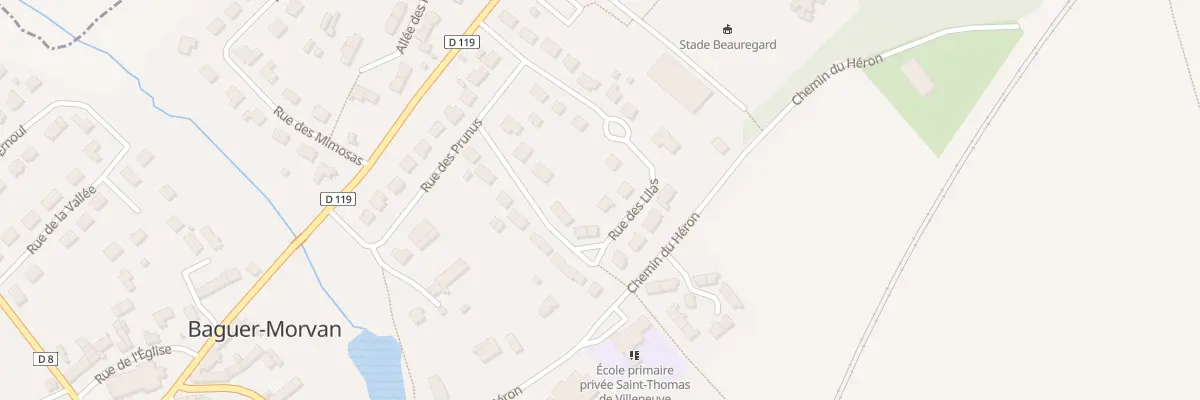 Plan du 15 Rue des Lilas à Baguer-Morvan