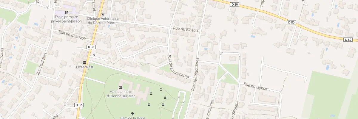 Plan du 9 Rue de Longchamp aux Sables-d’Olonne