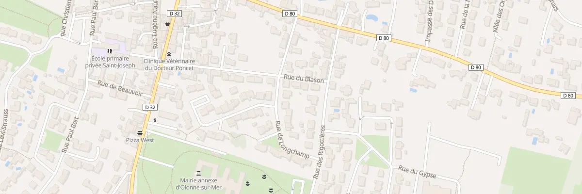 Plan du 1 Rue de Longchamp aux Sables-d’Olonne