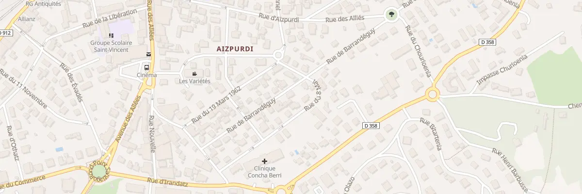 Plan du 16 Rue de barrandeguy à Hendaye