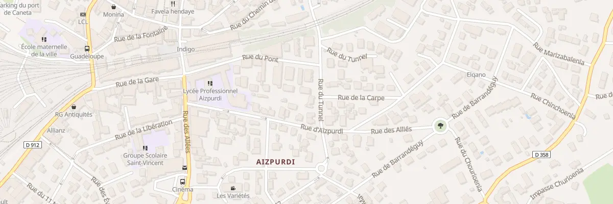 Plan du 12 Rue du tunnel à Hendaye