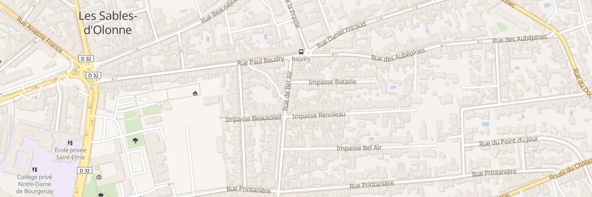 Plan du 33 Rue de Bel-Air aux Sables-d’Olonne