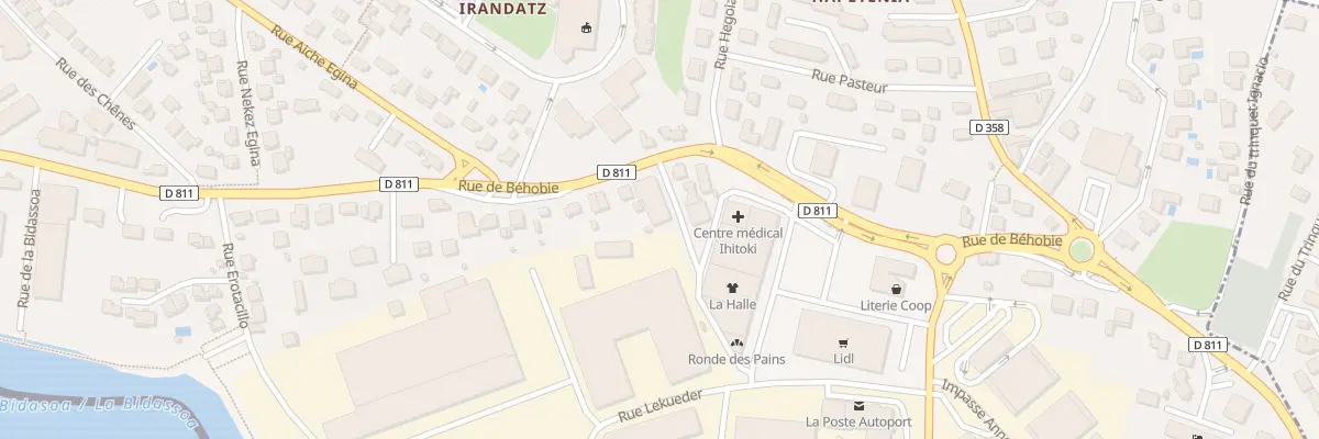 Plan du 74 Rue de Béhobie à Hendaye