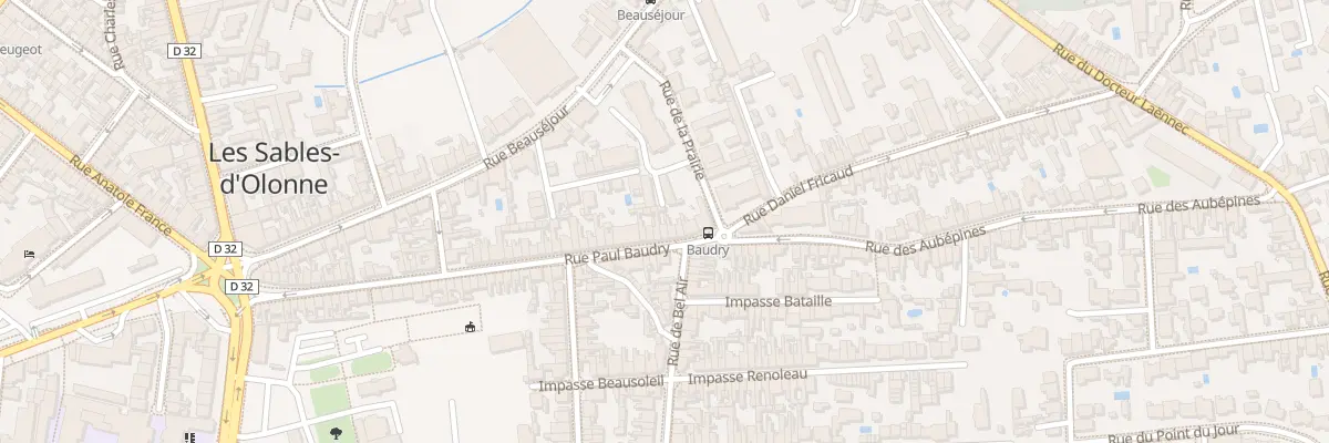 Plan du 10 Rue Paul Baudry aux Sables-d’Olonne