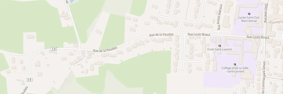 Plan du 10 Rue de la Paudais à Blain
