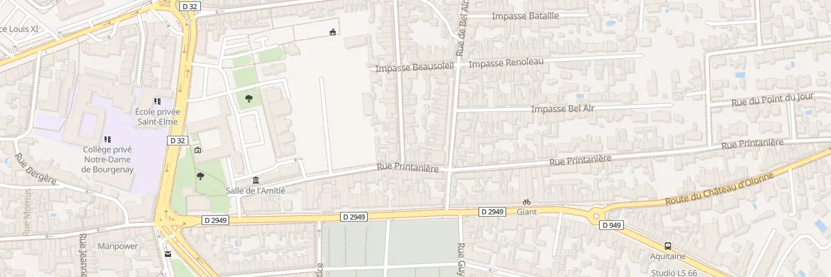 Plan du 3 Rue Beausoleil aux Sables-d’Olonne